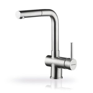 VÒI RỬA CHÉN NÓNG LẠNH MÀU STAINLESS STEEL PYRAMIS CAPRICCIO STAINLESS STEEL