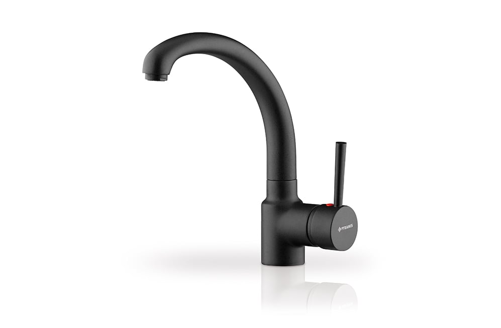 VÒI RỬA CHÉN NÓNG LẠNH MÀU ĐEN PYRAMIS ARMONICA CLASSIC CARBON