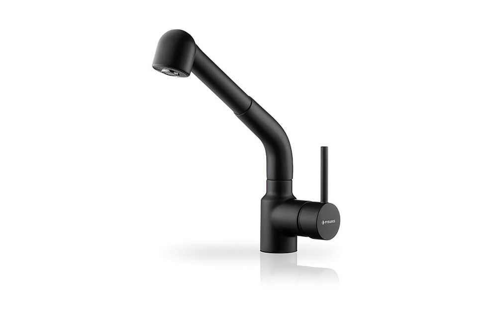 VÒI RỬA CHÉN NÓNG LẠNH MÀU CARBON PYRAMIS BALATA GRANITE CARBON