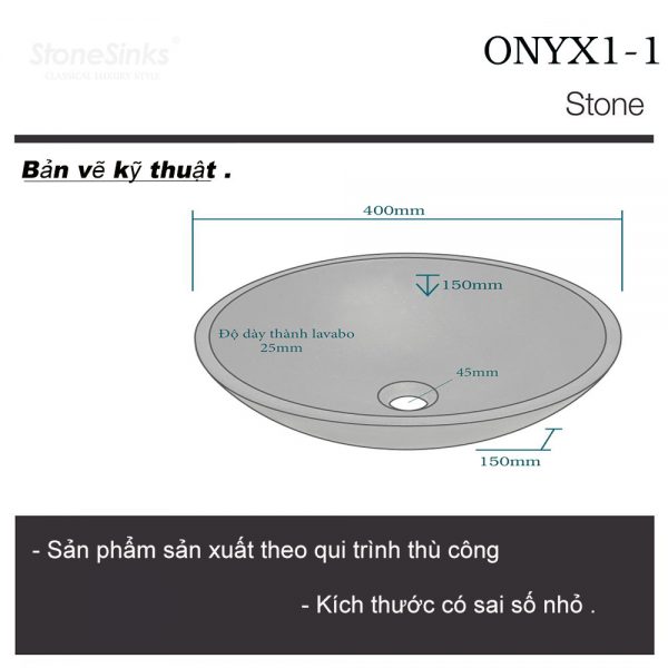 LAVABO ĐÁ TỰ NHIÊN ONYX1-1 - Ảnh 4