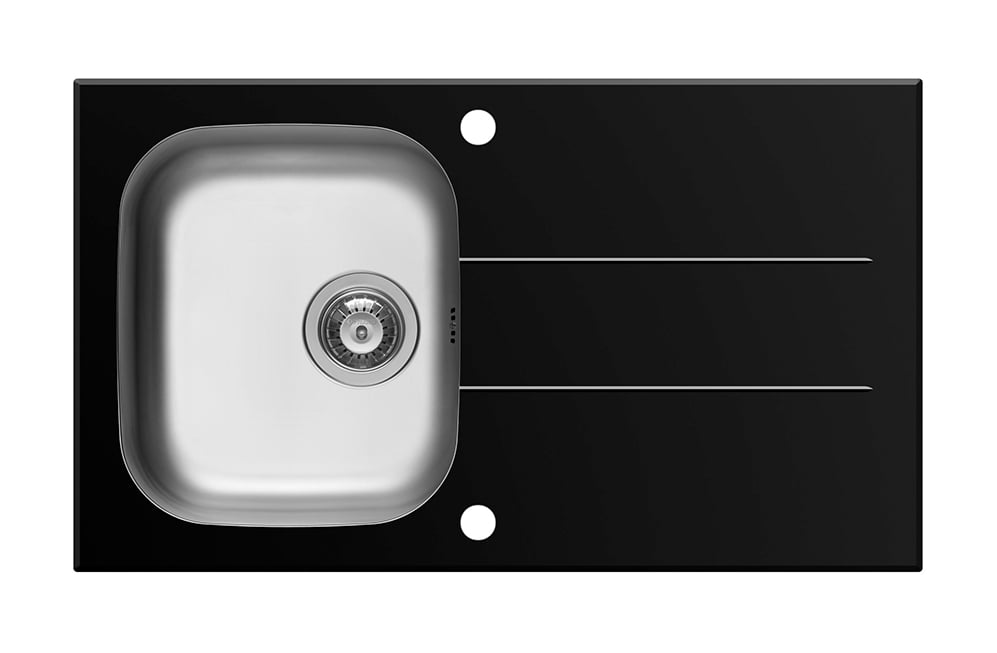 CHẬU RỬA CHÉN 1 NGĂN 1 CÁNH PYRAMIS CONCERTO 1B 1D – BLACK