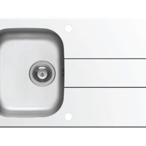 CHẬU RỬA CHÉN 1 NGĂN 1 CÁNH PYRAMIS CONCERTO 1B 1D – WHITE