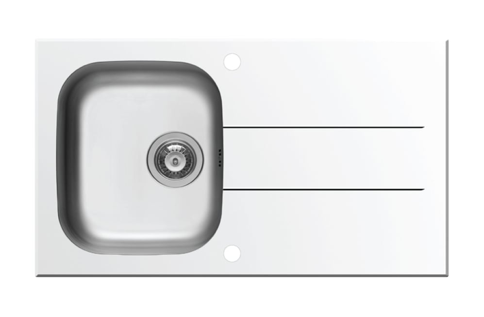 CHẬU RỬA CHÉN 1 NGĂN 1 CÁNH PYRAMIS CONCERTO 1B 1D – WHITE