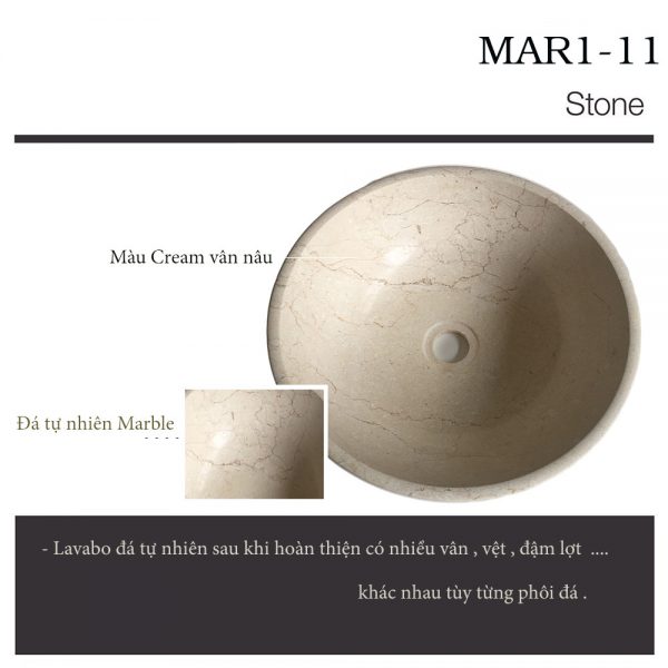 LAVABO ĐÁ TỰ NHIÊN MAR1-11 - Ảnh 3