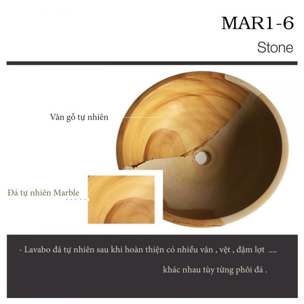 LAVABO ĐÁ TỰ NHIÊN MAR1-6 - Ảnh 2