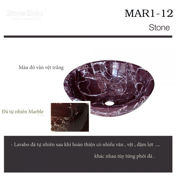 LAVABO ĐÁ TỰ NHIÊN MAR1-12 - Ảnh 3