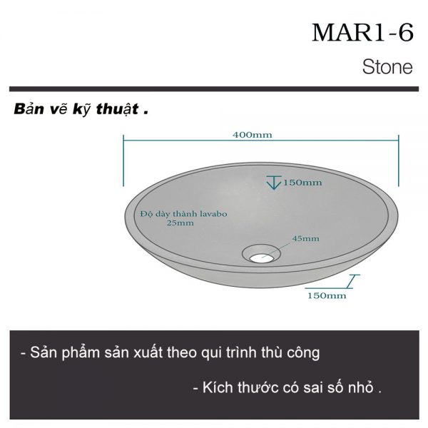 LAVABO ĐÁ TỰ NHIÊN MAR1-6 - Ảnh 6