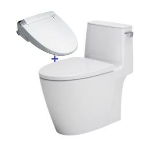 Bồn cầu 1 khối, kết hợp nắp rửa điện tử INAX - AC-912+CW-KA22AVN