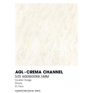GẠCH CHÂU Á LÁT NỀN AGL CREMA CHANNEL 60×60 CM