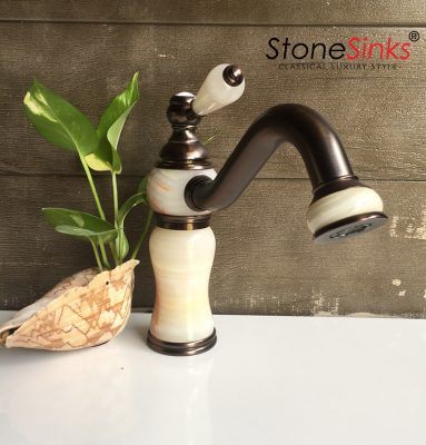 Vòi Lavabo rửa bằng đồng đệm đá BCF2/B - Ảnh 2