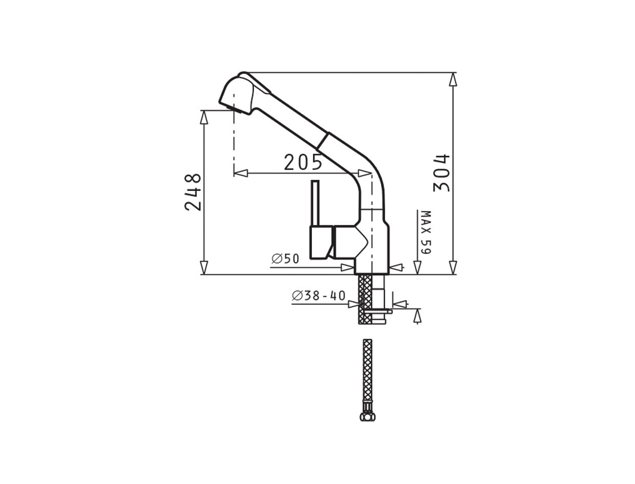 VÒI RỬA BÁT ELICA BALATA GRANITE CARBON - Ảnh 2