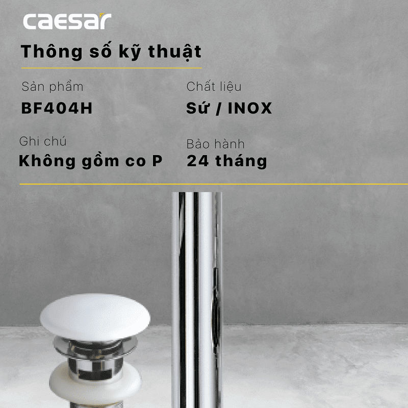 TRỤ XẢ NẮP SỨ CAESAR BF404H - Ảnh 2