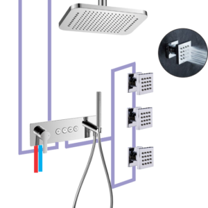 BỘ SEN MƯA ÂM TRẦN, JETS MASSAGE VÀ TAY SEN DIVINI DVF-B16-1/DVF-7308A-2/DVQJ007
