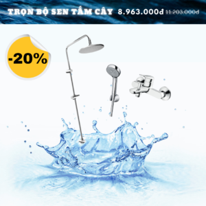 TRỌN BỘ SEN TẮM TOTO TBS04302V + TBW07012A + DM907CS