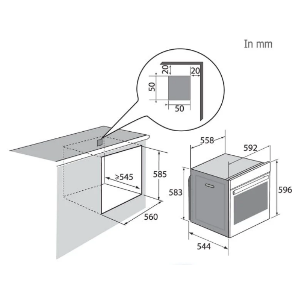 LÒ NƯỚNG BRANDT ĐA CHỨC NĂNG BOE5302X - Ảnh 2