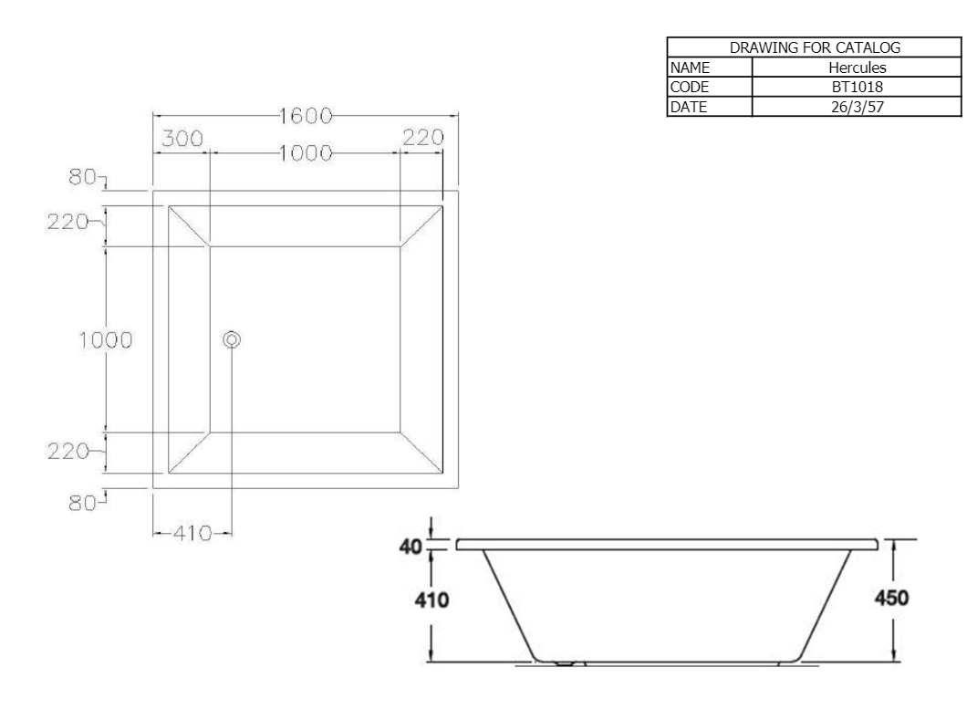 BỒN TẮM COTTO - MÀU TRẮNG - BT1018EL WH - Ảnh 2