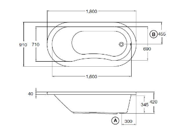BỒN TẮM COTTO - MÀU TRẮNG - BT2020SPP WH - Ảnh 2