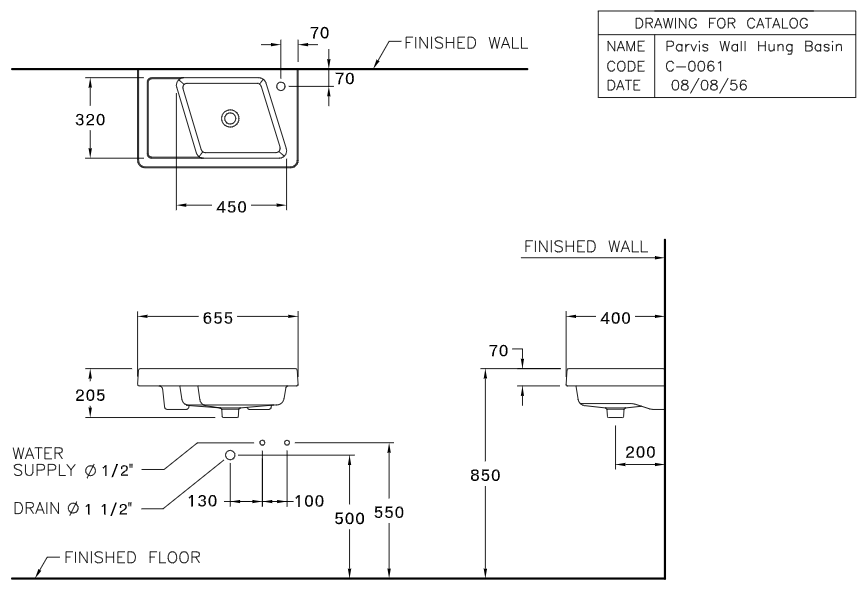 CHẬU RỬA MẶT COTTO - MÀU TRẮNG - C0061 - Ảnh 2