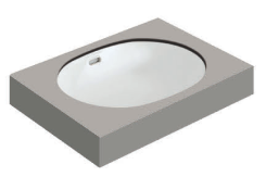 CHẬU RỬA LAVABO COTTO ÂM BÀN C01617