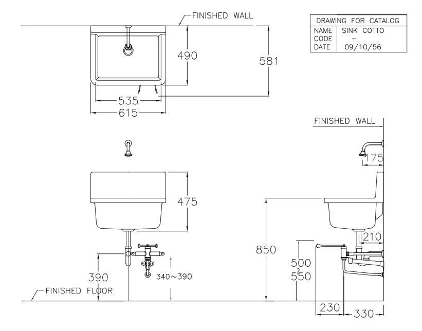 CHẬU RỬA MẶT COTTO - MÀU TRẮNG - C2400 - Ảnh 2