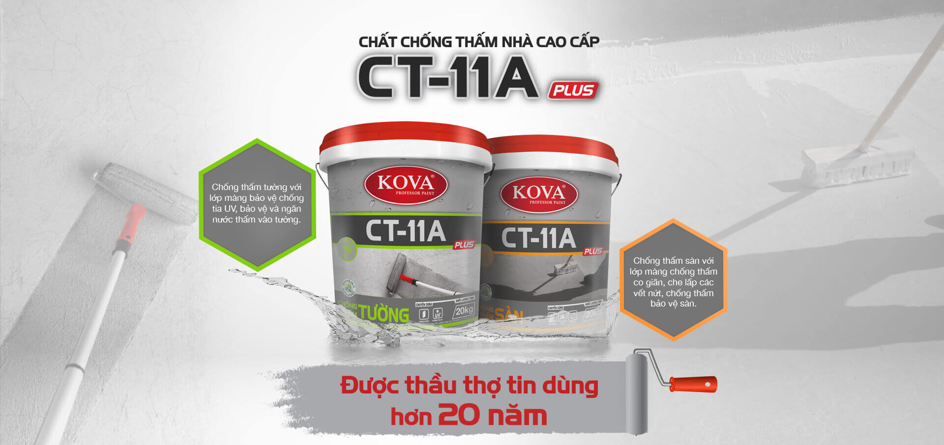 Chất chống thấm cao cấp Kova CT-11A Plus tường - Ảnh 2