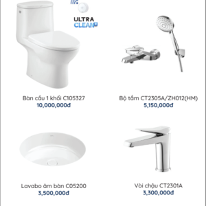 COMBO 10 COTTO: C105327 + C05200 + CT2305A/ZH012(HM) + CT2301A