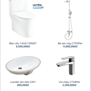 COMBO 12 COTTO: C105617 + C017 + CT5101W + CT2401A