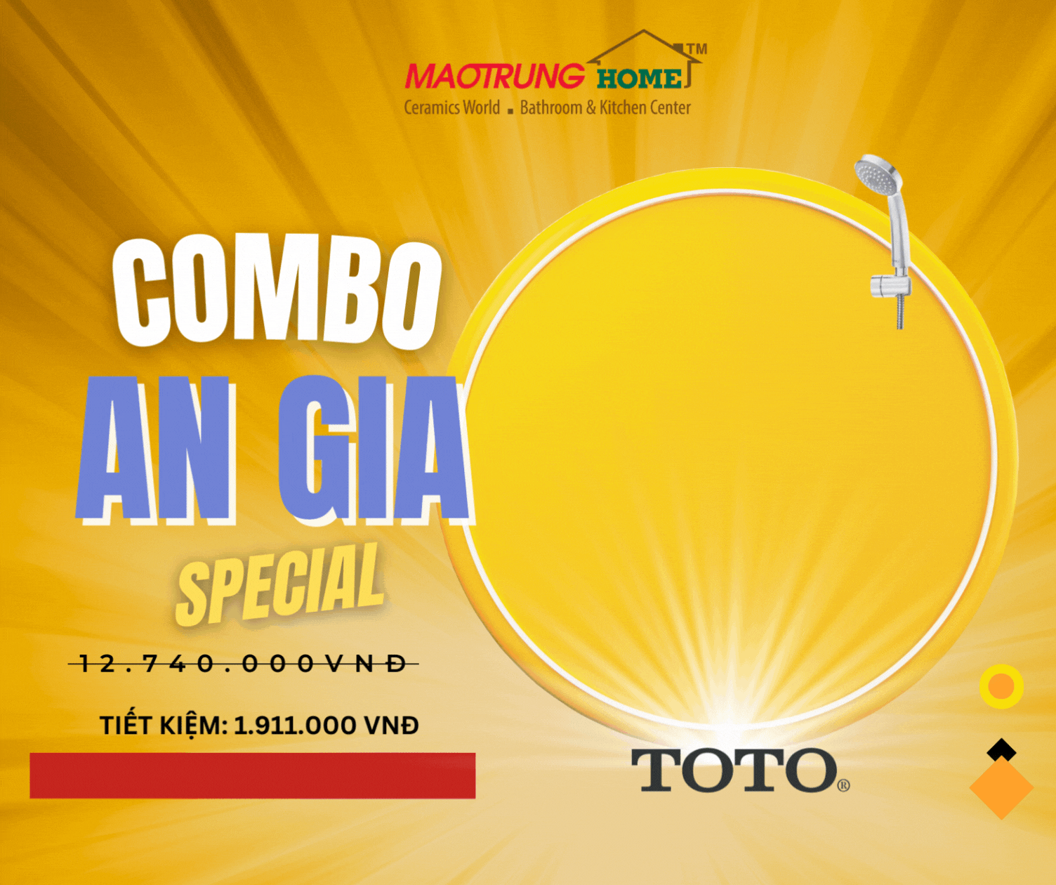 THIẾT BỊ VỆ SINH TOTO - COMBO AN GIA 2