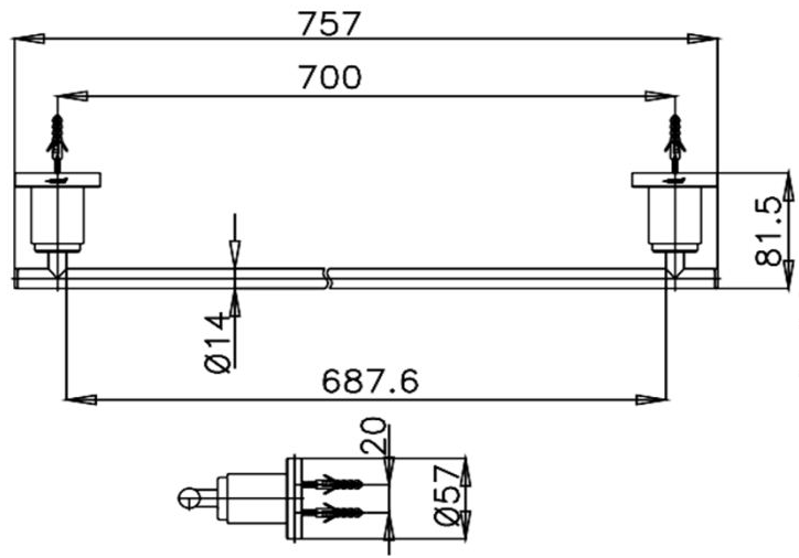 THANH TREO KHĂN 76cm - CT0023(HM) - Ảnh 2