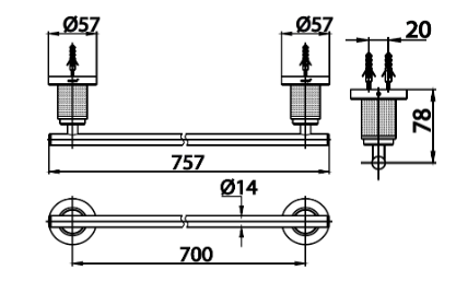 THANH TREO KHĂN COTTO - CT0023WD - Ảnh 2