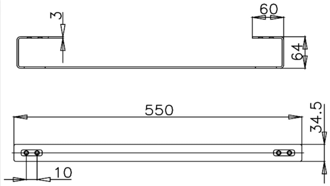 Thanh treo khăn 55CM COTTO - CT032(HM) - Ảnh 2