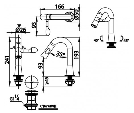 Vòi Lavabo COTTO - CT1301C43VR#WH - Ảnh 4