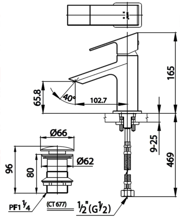 Vòi Lavabo COTTO - CT202A - Ảnh 2