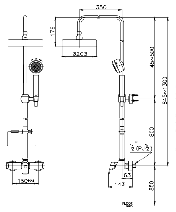 SEN CÂY NHIỆT ĐỘ COTTO KÈM TAY SEN - CT2042W - Ảnh 2