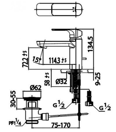 Vòi Lavabo COTTO - CT2123A#BL - Ảnh 2