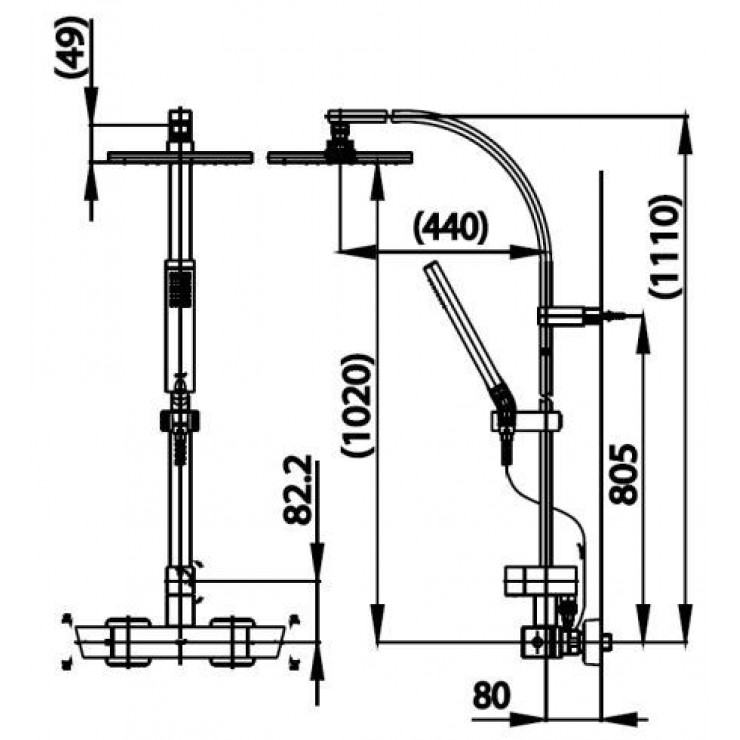 SEN CÂY NHIỆT ĐỘ COTTO DÒNG SQUARE - CT2134W - Ảnh 2
