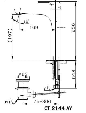 Vòi Lavabo COTTO - CT2144AY - Ảnh 2