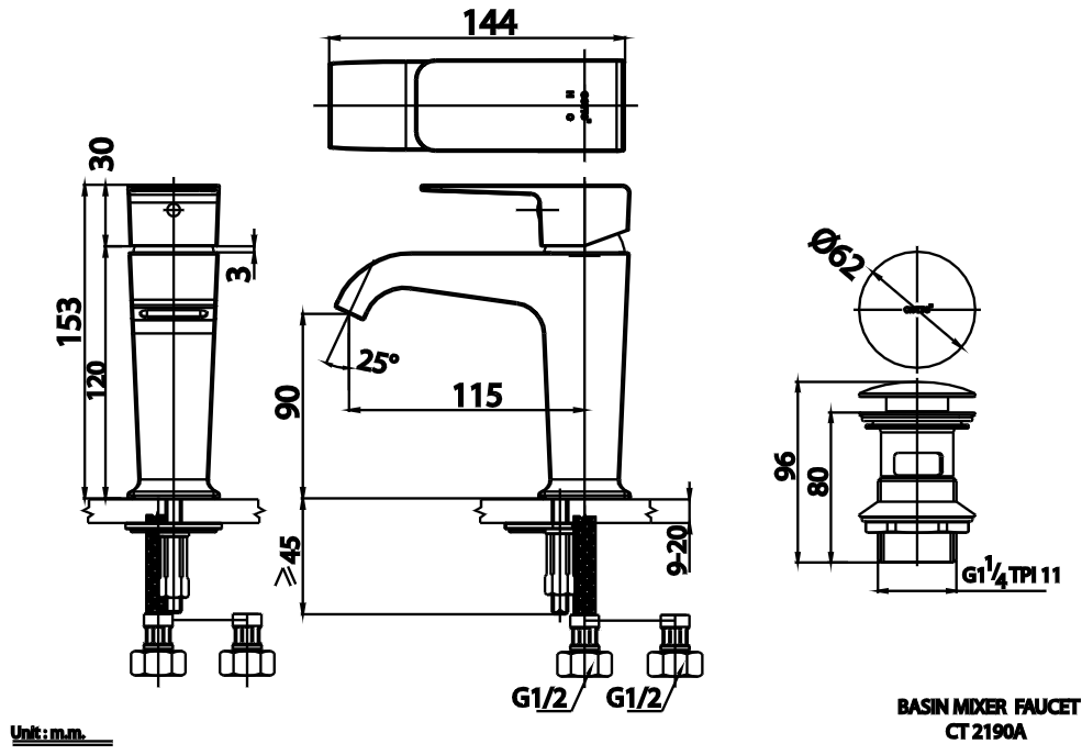 Vòi Lavabo COTTO - CT2190A - Ảnh 2