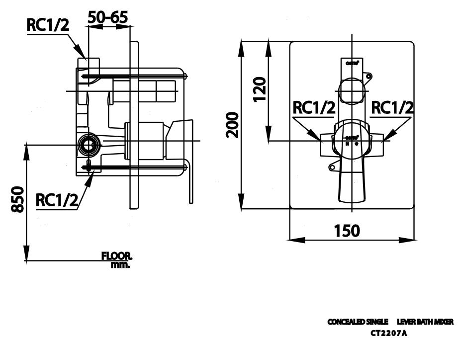 CỦ SEN TẮM COTTO - CT2204A - Ảnh 2