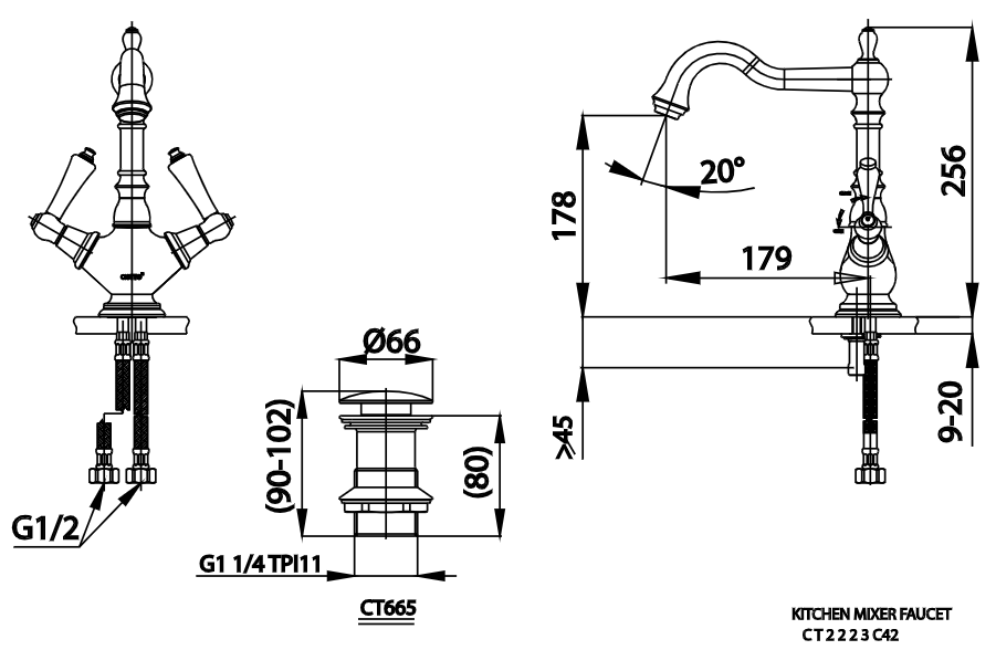 Vòi Lavabo COTTO - CT2223C42 - Ảnh 4