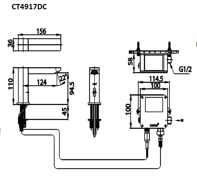 Vòi Lavabo COTTO Lavabo lạnh, cảm ứng - CT4917DC - Ảnh 2