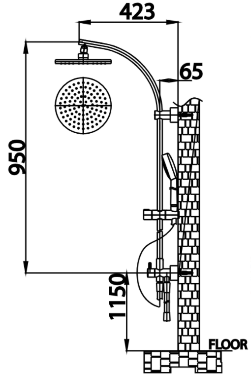 THÂN SEN CÂY COTTO KÈM TAY SEN 1 CHỨC NĂNG - CT628 - Ảnh 2