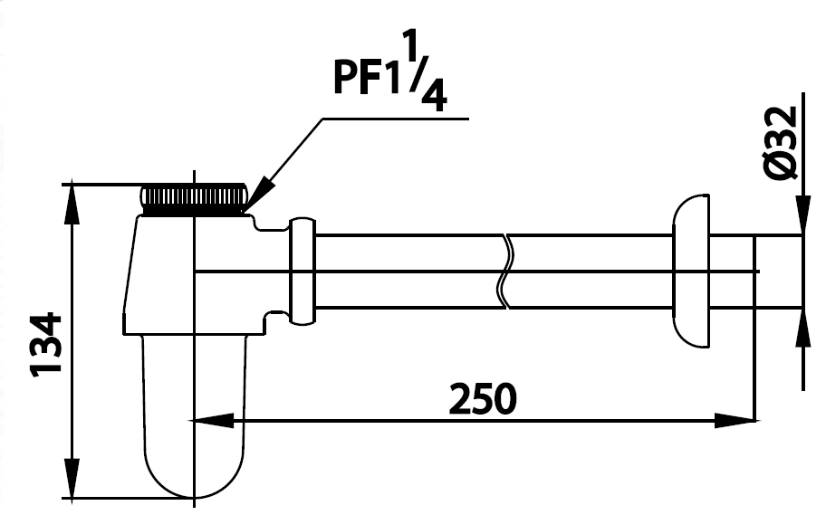 ỐNG THẢI COTTO CHỮ P - CT6810(HM) - Ảnh 2