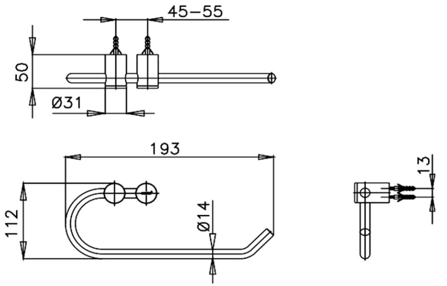 Móc giấy vệ sinh COTTO - CT743(HM) - Ảnh 2