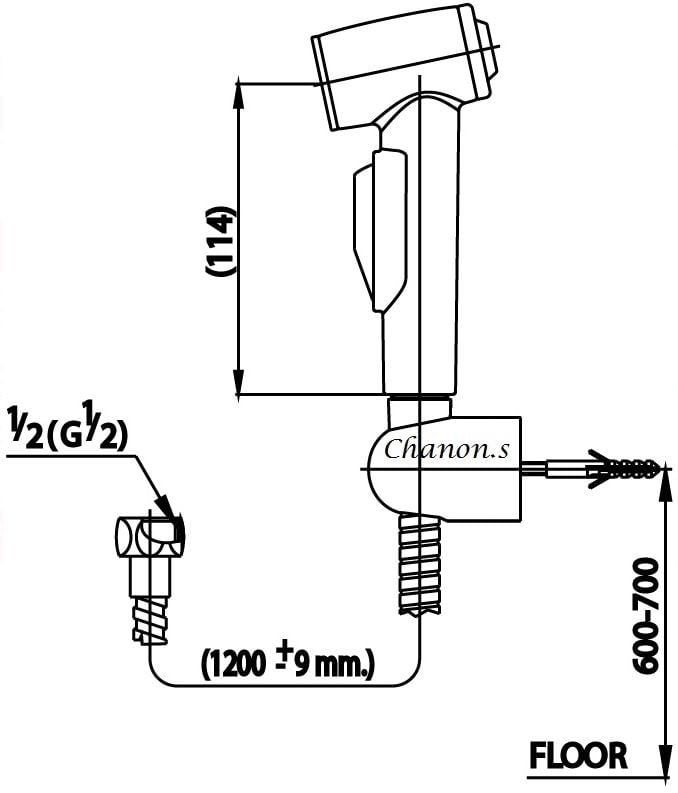 DÂY XỊT - COTTO - CT980H#WH(HM) - Ảnh 2
