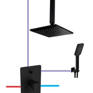 BỘ SEN MƯA 2 CHỨC NĂNG DIVINI MÀU ĐEN DVQ-8601B/DVQ-8601B ARM/DVQ-A80226B/DVQ-S1501B