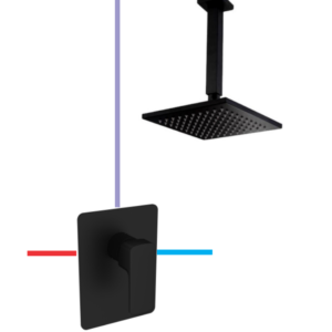 BỘ SEN MƯA 1 CHỨC NĂNG DIVINI MÀU ĐEN DVQ-8601B/DVQ-8601B ARM/DVQ-A80216B