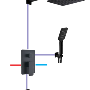 BỘ SEN MƯA 3 CHỨC NĂNG DIVINI MÀU ĐEN DVQ-8602B/DVQ-8602B ARM/DVQ-TS303B/DVQ-S1501B/DVQ-8001B