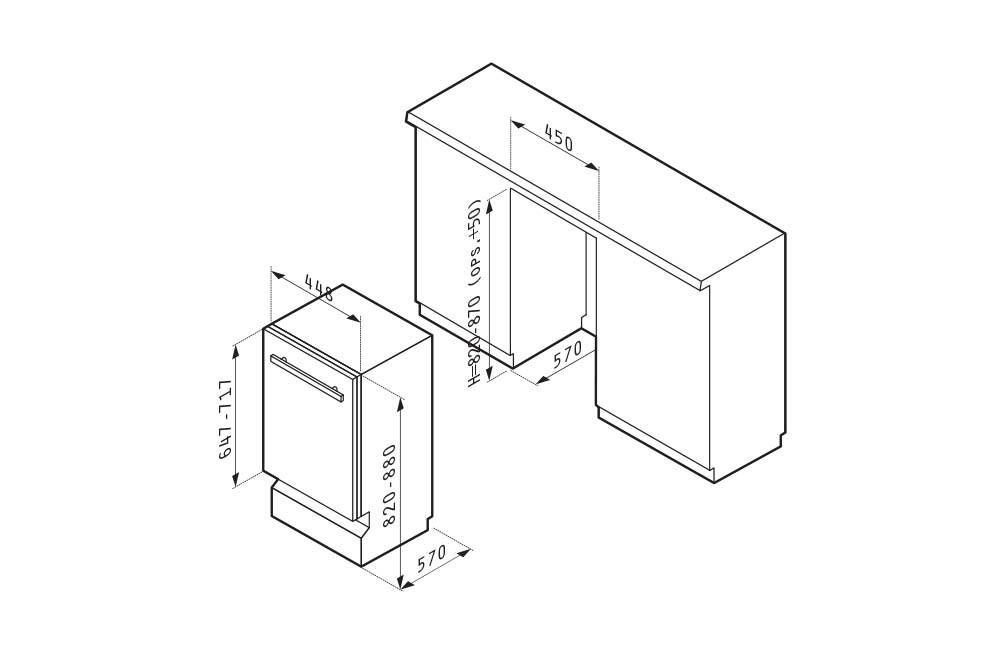 MÁY RỬA CHÉN ÂM TỦ PYRAMIS – DWF 45FI - Ảnh 4
