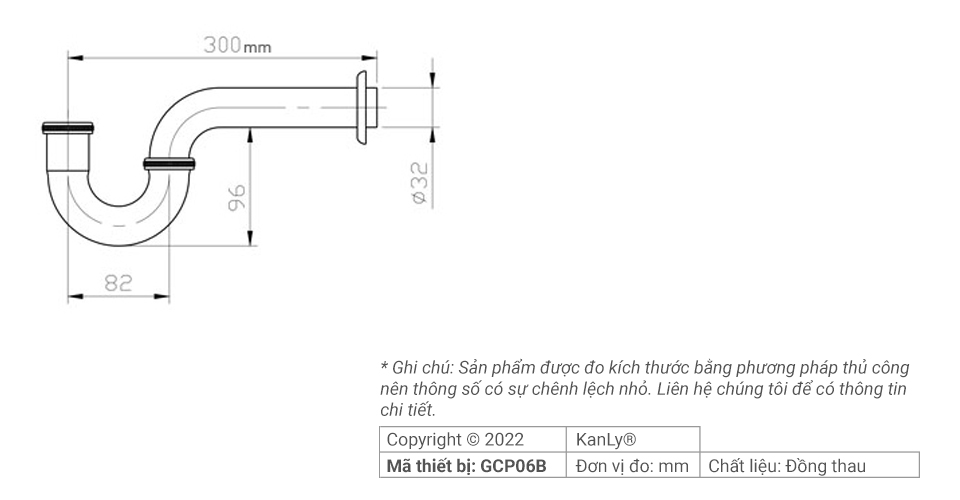 CO CHỮ P BẰNG ĐỒNG KANLY GCP06B - Ảnh 2